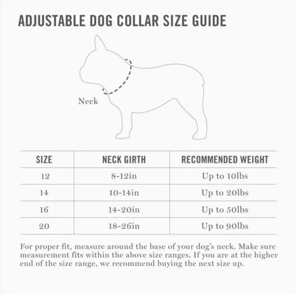 NWT MARTHA STEWART ADJUSTABLE
NYLON DOG COLLAR gray Size 14 (neck 10-14”) - Picture 6 of 8